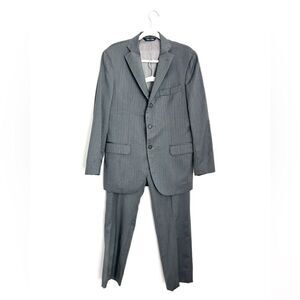 Domenico Vacca Grey 100% wool pinstripe pant Suit